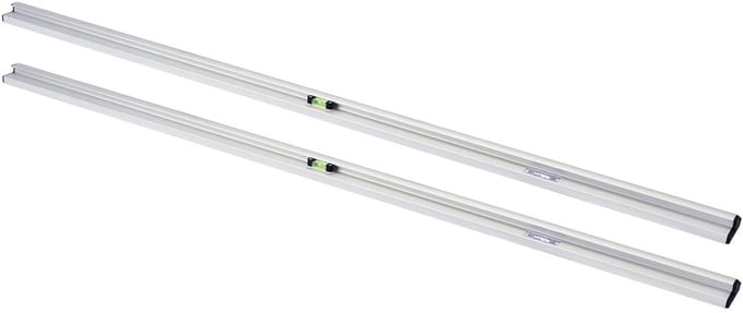 Basisrail set - Nivelleerrails - Stabiel leggen - Geanodiseerd aluminium - 200 cm lengte - Natuurlijk
