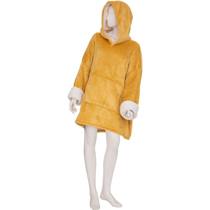 Eazy Living Hoodie Flanel S-M Maryan Geel