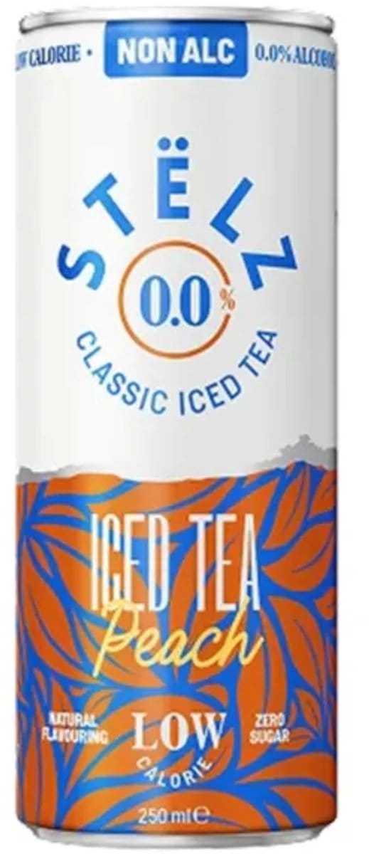Stelz Iced Tea Peach 0.0% – Alcoholvrije IJsthee Perzik (12 x 250 ml)