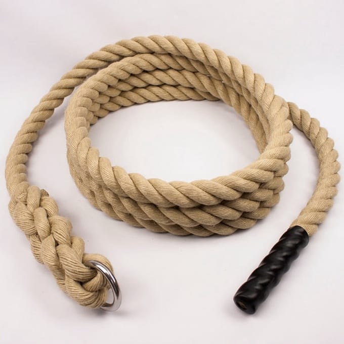 OBSTACLE SHOP - Klimtouw met Ring 9 Meter- Kunsthennep - 30mm