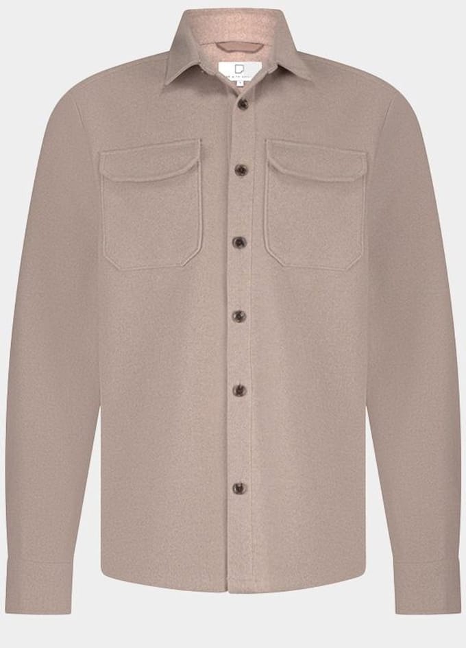 Born With Appetite Overshirt Beige Reggie Shirtjacket BWA25314RE04/820 sand