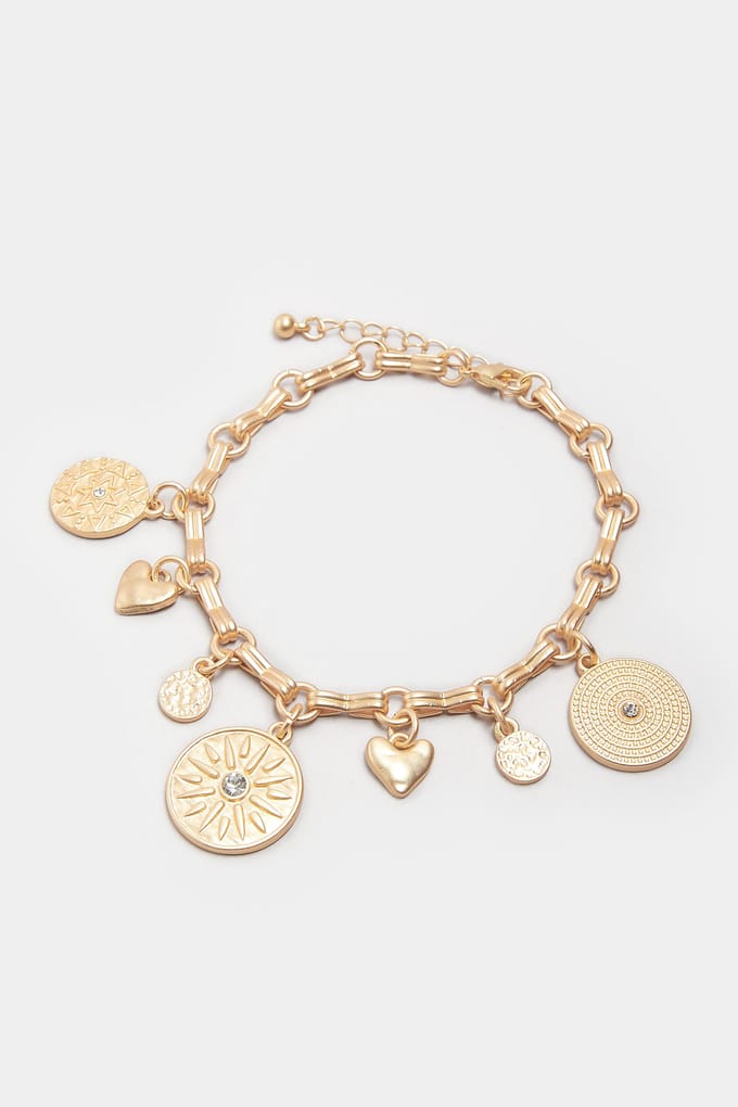 Yours Goudkleurige Bedelarmbandsize One Size