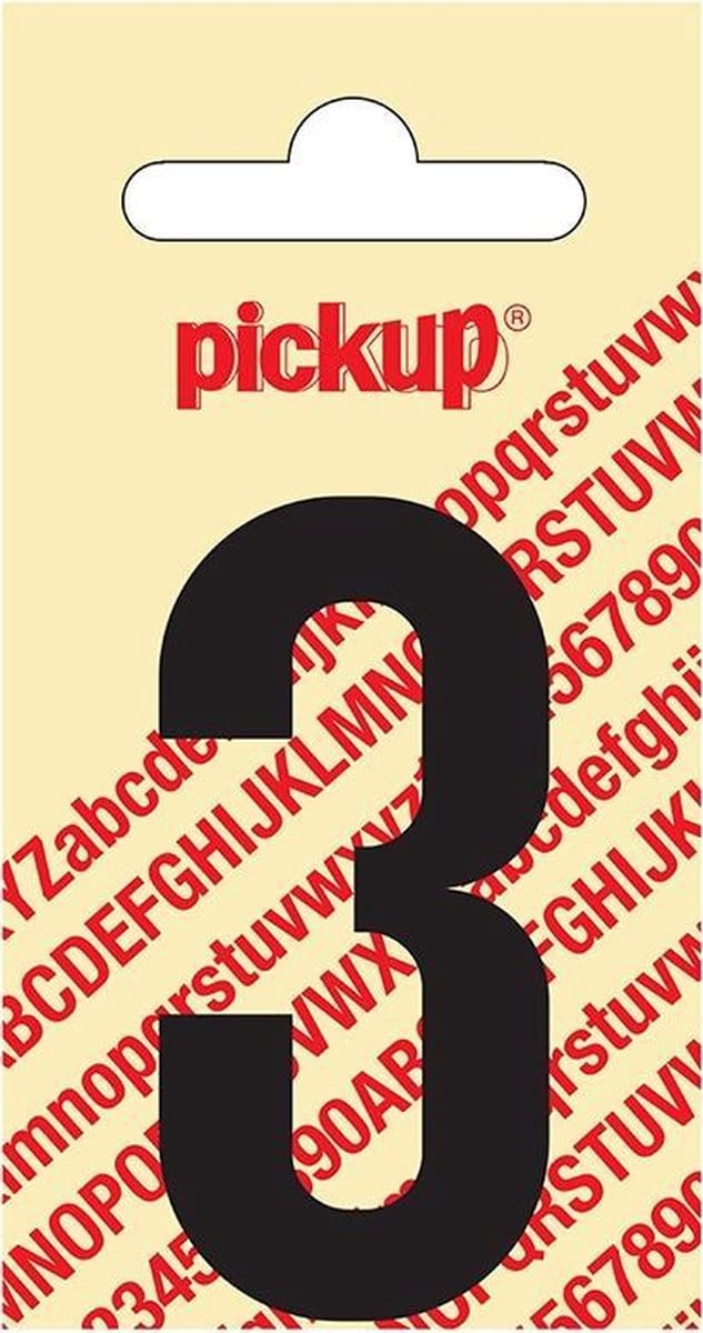 Pickup plakcijfer Nobel 60 mm zwart 3 - 310020603