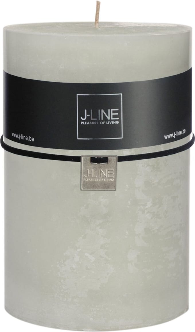 J-Line cilinderkaars - poedergroen - extra large - 95U - 6 stuks