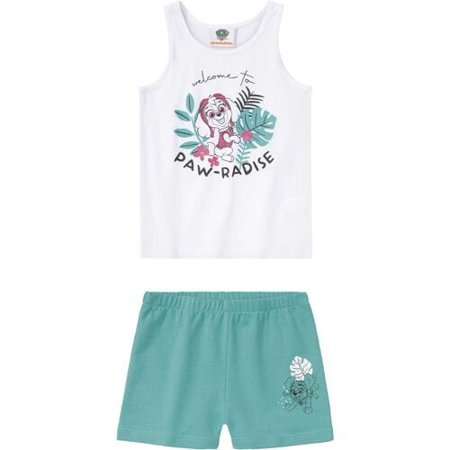Lidl Meisjes set (98/104, Wit/mint)