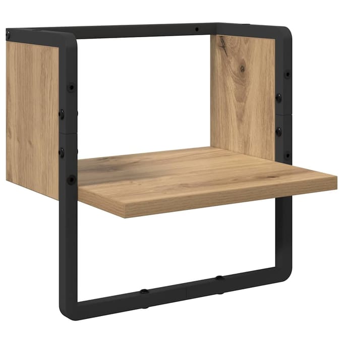 vidaXL - Wandplank - Muurmontage - Ambachtelijk - Eiken - 30 - x - 25 - x - 30 - cm