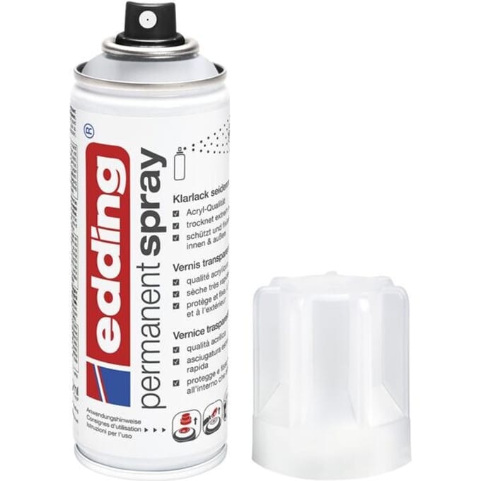 edding 5200 "Permanentespray", Vernis of blanke - Zijdemat