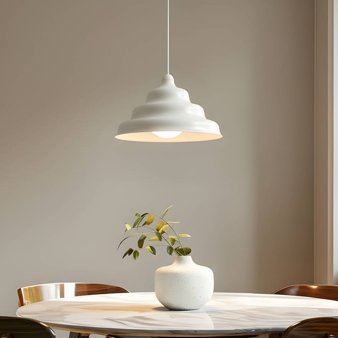 ALDEX Hanglamp Fala, wit, Ø 23 cm, glas