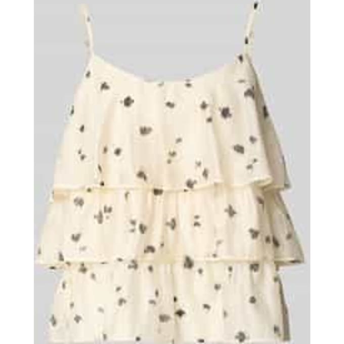 Blousetop van lyocellmix in laagjeslook