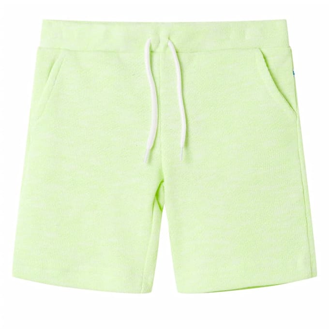 vidaXL Kindershorts met trekkoord 140 neongeel