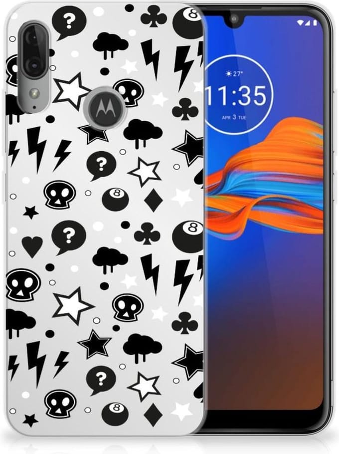 Silicone Back Case Motorola Moto E6 Plus Silver Punk