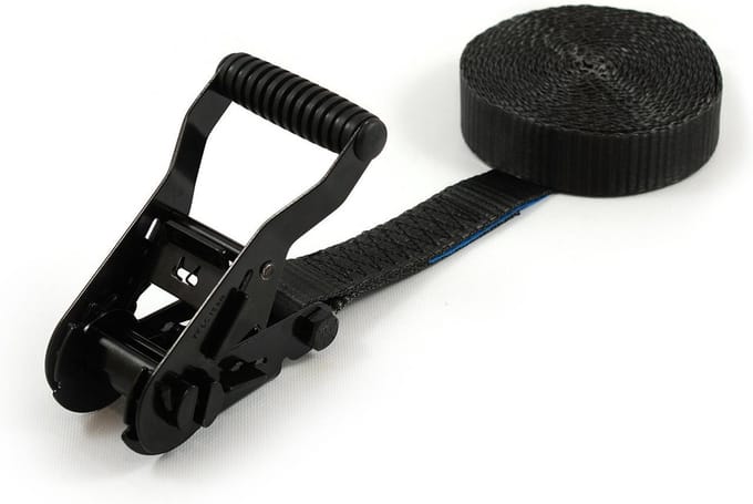 Spanband (sjorband) - 2,5T - 35mm - 1-delig met ratel - Zwart - 5m
