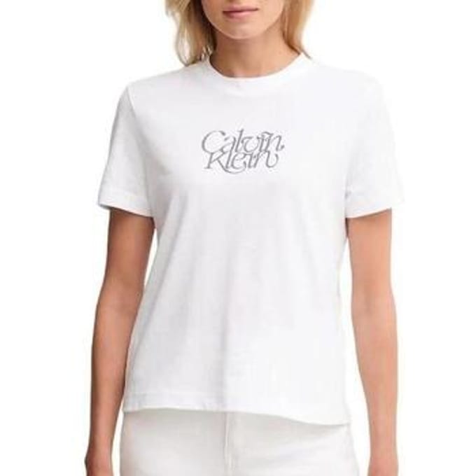 T-shirt Korte Mouw Calvin Klein Jeans Fitted Script