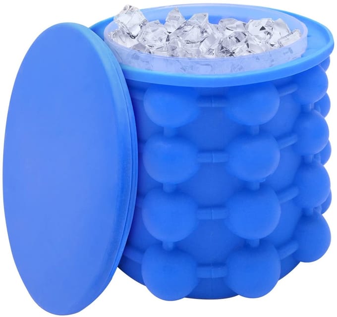 Dailygoods- IJsemmer Dubbelwandig met Deksel - Silicone Ijsemmer