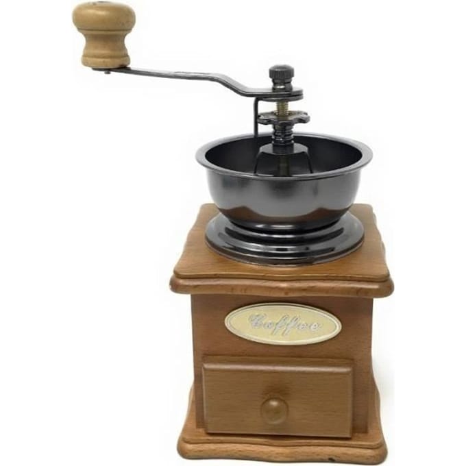 Moulin à café - Ibili - Réglable - Bois et Acier - Marron Clair - Rétro marron