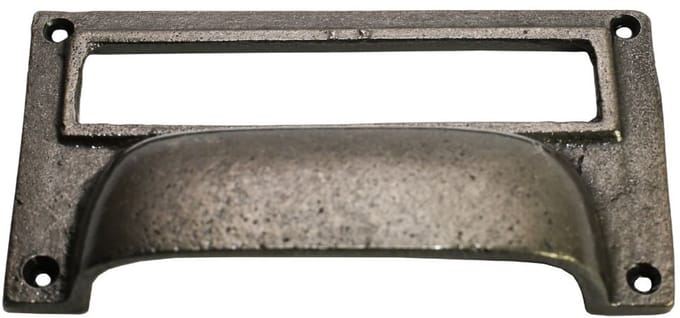 3" Small Card Holder Cup Handle Antique Iron