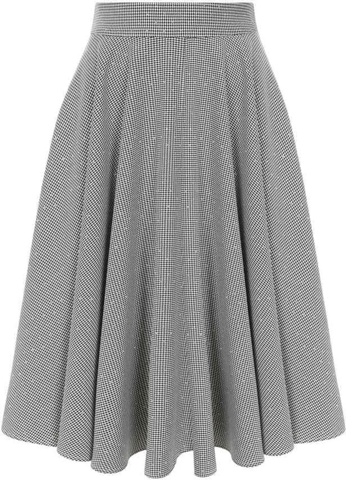Banned - Cary Sparkle Houdndstooth Swing Rok - 2XL - Zwart