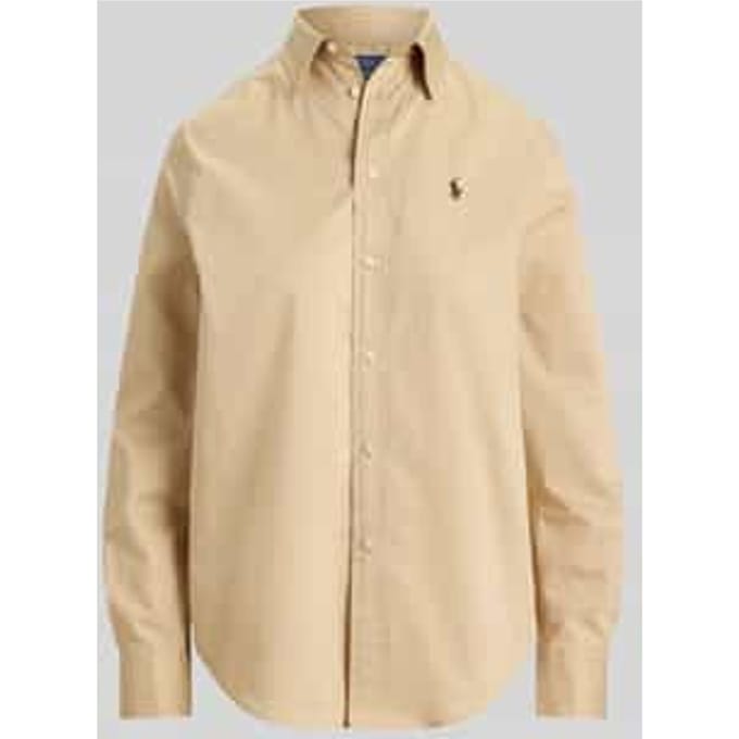 relaxed fit overhemdblouse van puur katoen