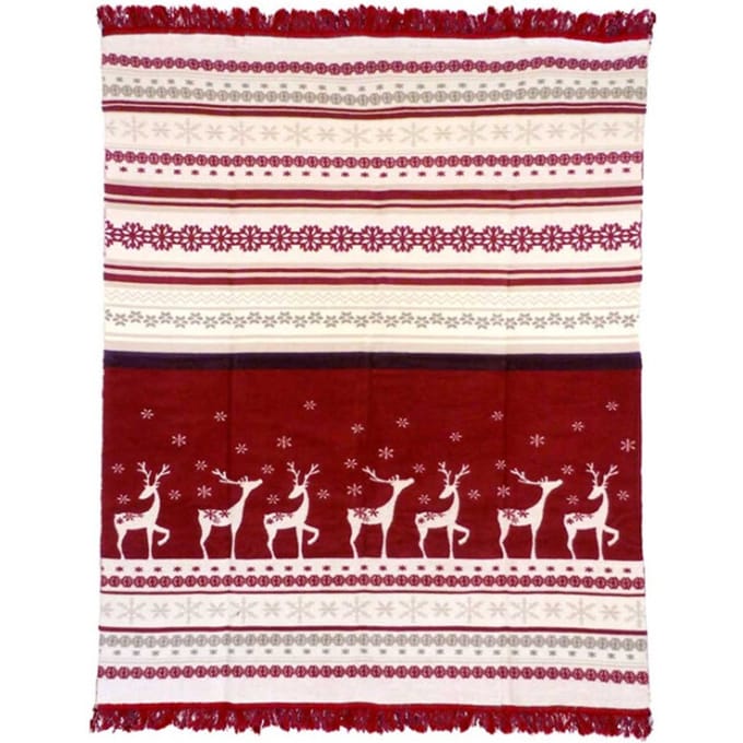 Unique Living | plaid rudolf 150x200cm red