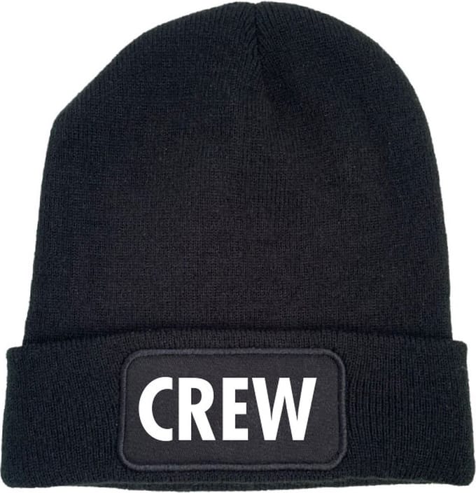 Wintermuts zwart - Crew - soBAD. | Unisex | Skimuts | Muts | Kou | met grappige tekst | Winter | Beanie