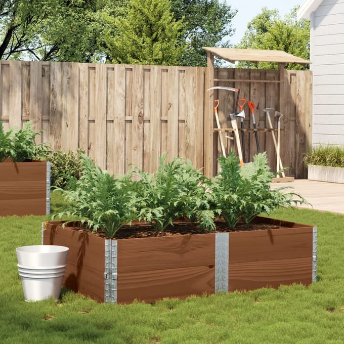 vidaXL - Plantenbak - 150x100 - cm - massief - grenenhout - bruin