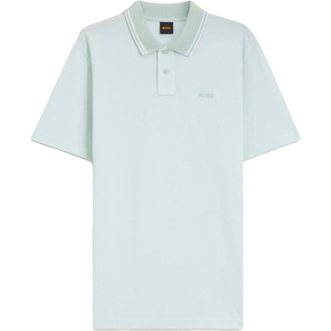BOSS - Heren polo - Maat L - Mannen - 446 Turquoise/A - katoen