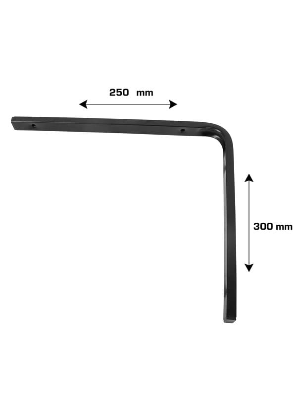 Home>it Shelf bracket F profile 250 x 300mm - Zwart