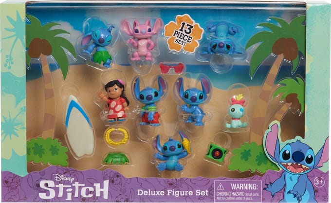 Disney Stitch - Stitch Deluxe Set 8 speelfiguren met 5 accessoires