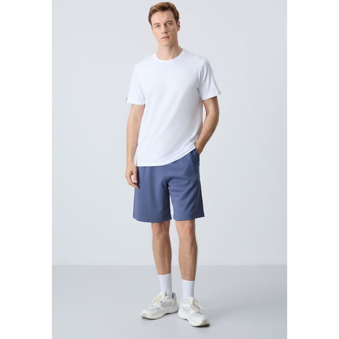 Heren Katoenmix Sweatershorts