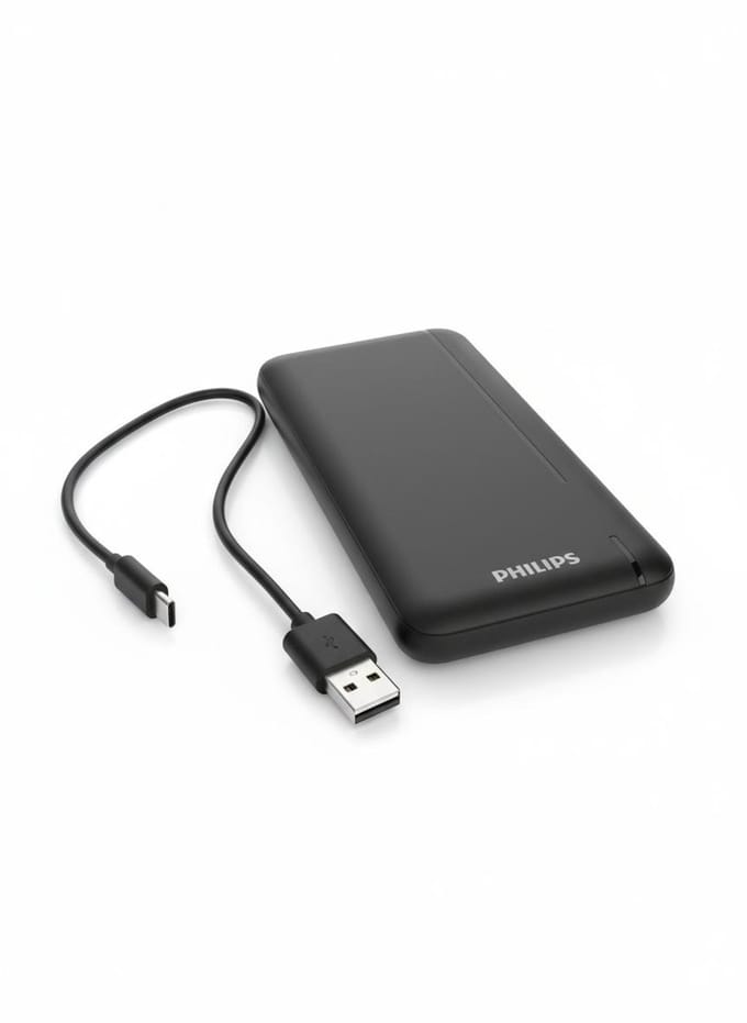 Philips Powerbank 10000 mAh USB-C – PD 20W – Externe Oplader – Zwart