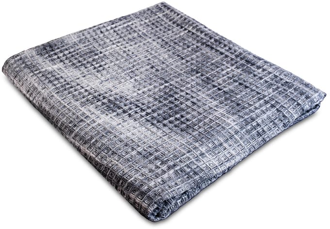Waffle Plaid - Zwart/Wit - 180x180 cm