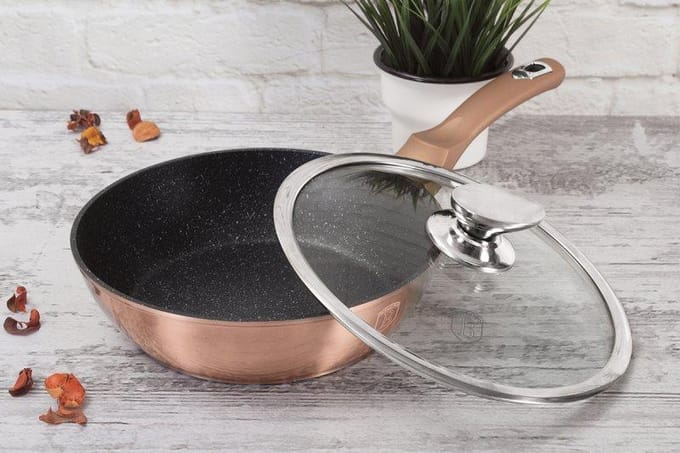Berlinger Haus Metallic Serie - Granieten Koekenpan - 24cm - Soft-Touch Handgreep - Inductie