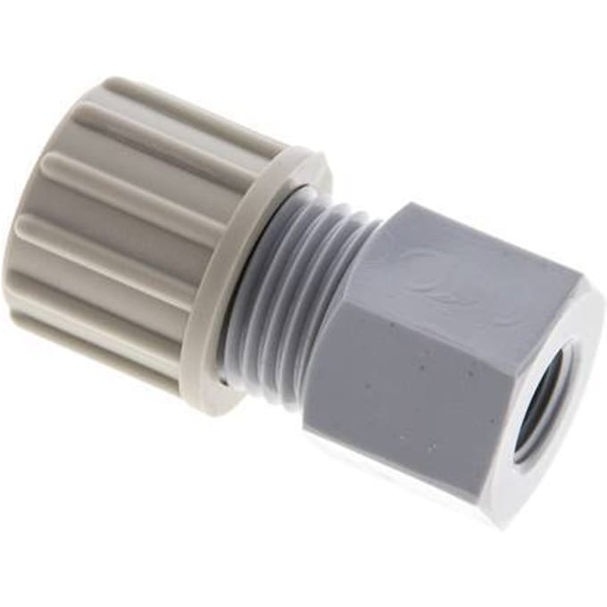 10x8mm & G1/8'' PA Rechte Knelfitting Binnendraad 10bar