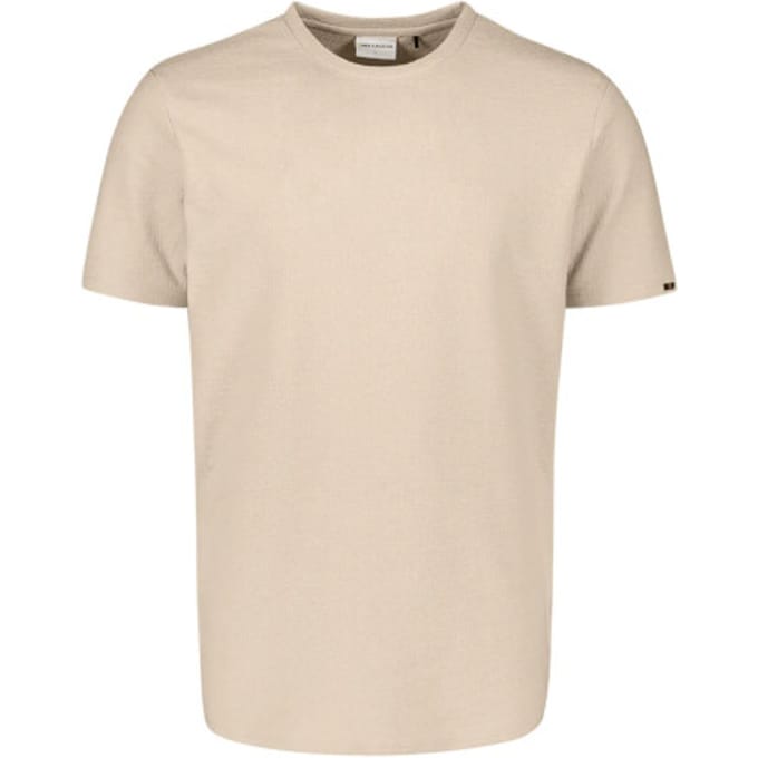 No Excess T-Shirt Crewneck Solid Jacquard Desert  L