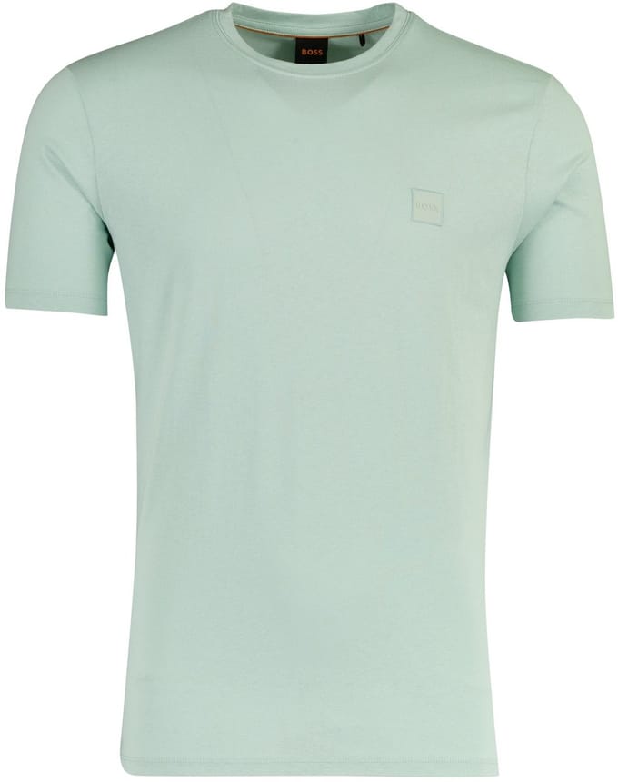 T-shirt BOSS turquoise katoen logo