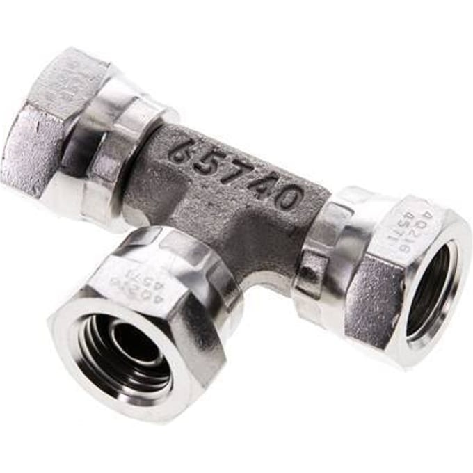 T-koppeling G1/4" Binnendraad RVS Hydrauliek 400bar (5620.0psi)