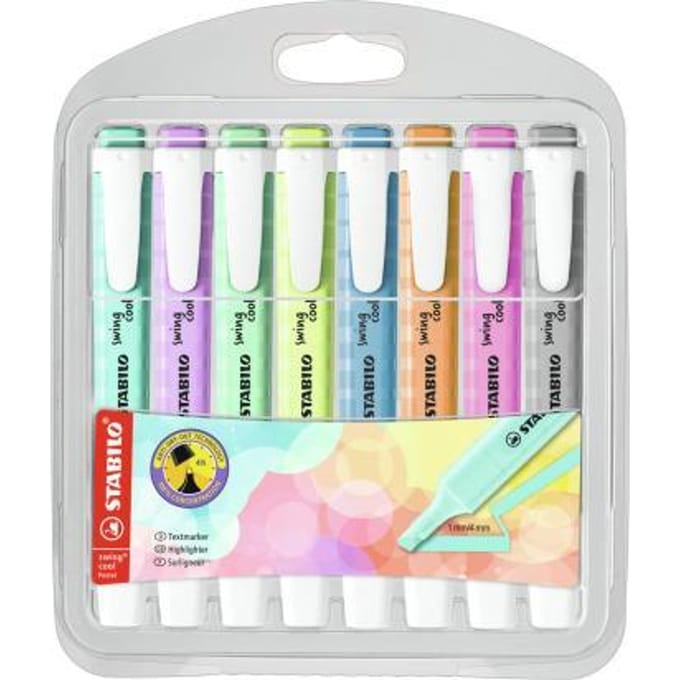 Markeerstift STABILO Swing cool 275/8 pastel assorti etui à 8 stuks