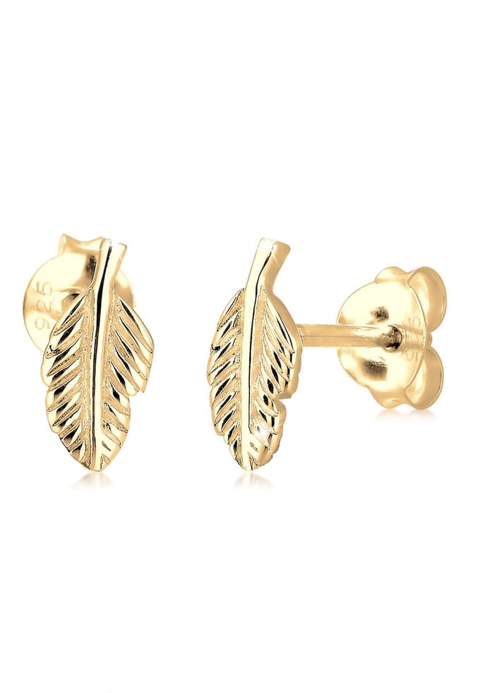 Elli - Oorbellen - Dames met veer symbool in boho look in 925 sterling zilver - Dames