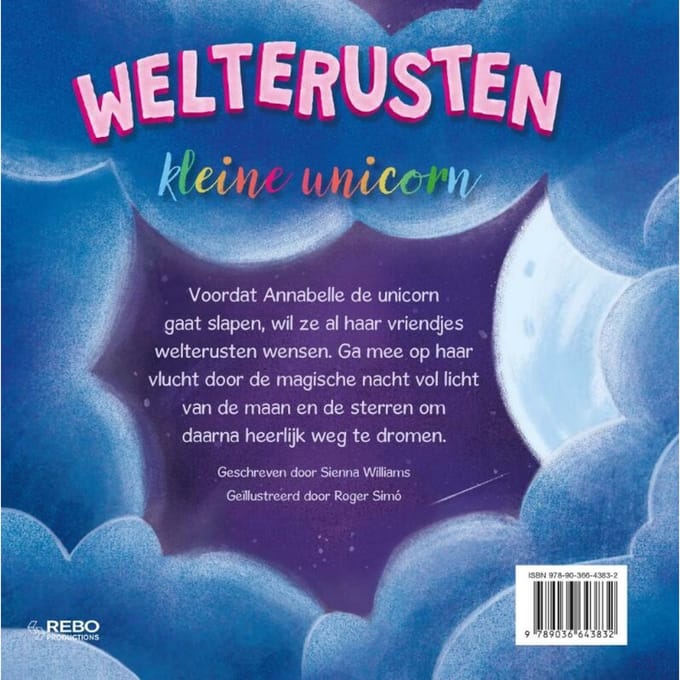 Welterusten Kleine Unicorn - Prentenboek Padded