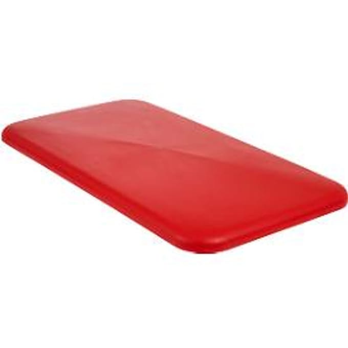 Deksel voor rechthoekige container, kunststof, 450 l, rood