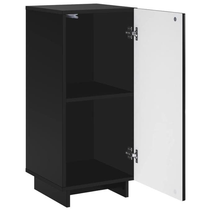 vidaXL - Dressoir - Zwart - 33,5 - x - 34,5 - x - 75 - cm - Bewerkt - hout
