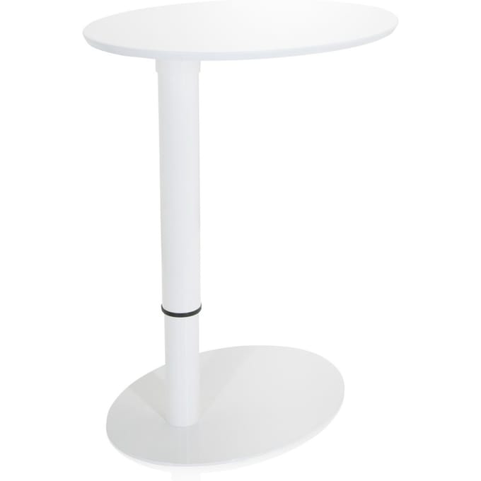 Zit-statafel STAND III 65 x 50 cm ovaal wit hjh OFFICE