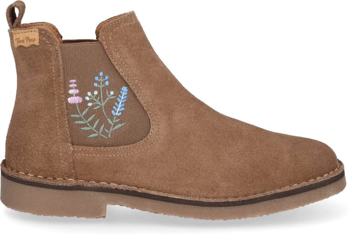 Toni Pons - Bisbal Dames Chelsea Boots Suede Taupe - Maat 41