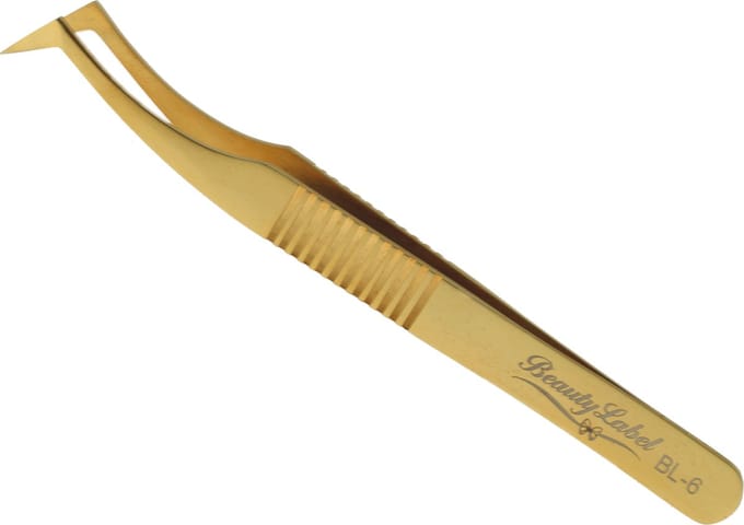 Beauty Label Pincet - Lash Tweezer - Volume Tweezer -BL-6 - Goud