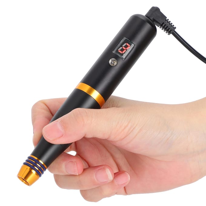 Wenkbrauw Tattoo Machine Semi-Permanent 3 Versnellingen Lip Eyeliner Microblading Pen EU Plug black