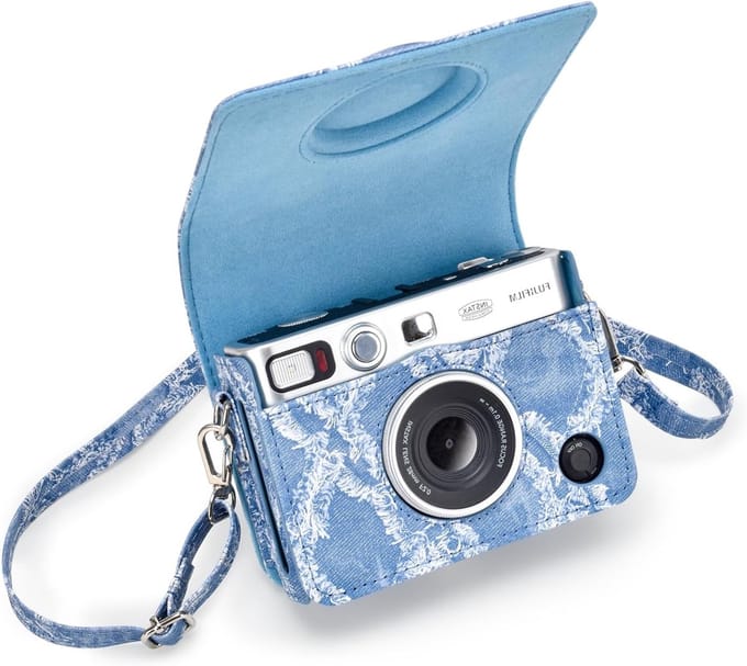 Mini EVO Camera Case voor Fuji - Beschermende Tas voor Compacte Camera's met Extra Vakken en Schouderriem
