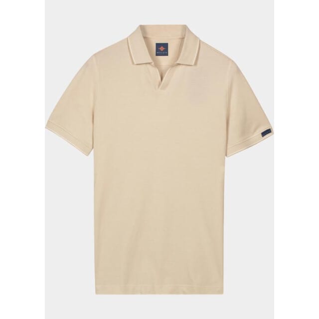 Baileys Polo No-Button Closure Two-Tone Oxford Piqué Shell / male