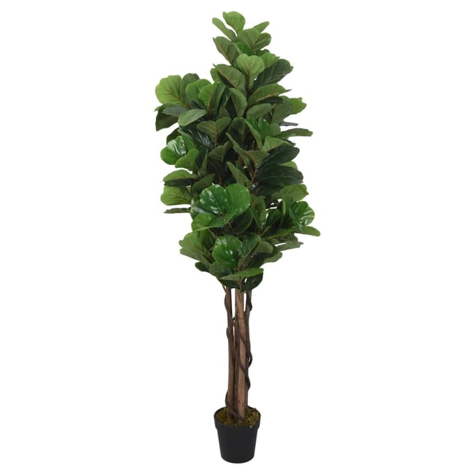 vidaXL Kunstvijgenboom 96 bladeren 80 cm groen
