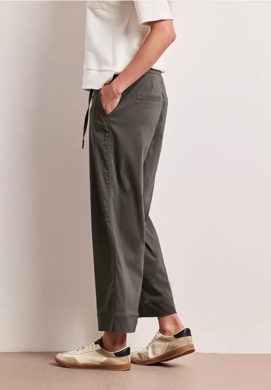 Casual broek met omslag