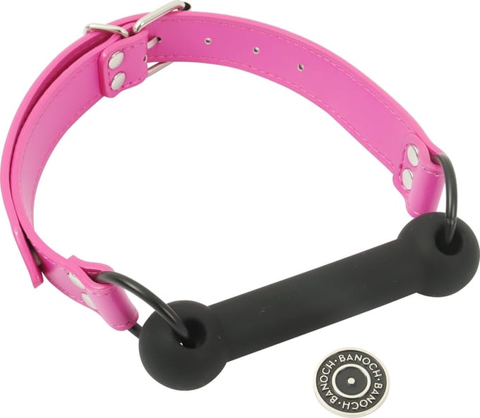 Banoch - mondknevel recht siliconen - roze bit gag - bondage